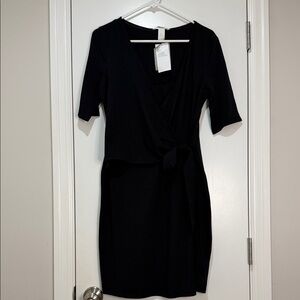 H&M Black nursing Wrap Dress
